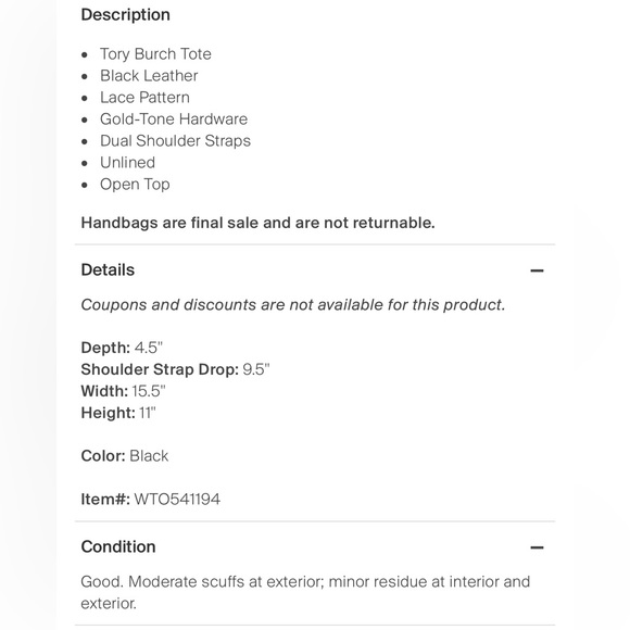 Tory Burch Leather Tote Bag - Picture 6 of 6